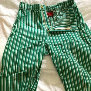 Stripe Western Pants - Emerald